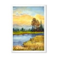 thumbnail image 1 of Designart 'The Awakening of Nature Over Meadows' Lake House Framed Art Print, 1 of 4