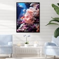 thumbnail image 1 of Designart "The Ballet Of Pink Coral And Anemones" Coastal Coral Under Water Floater Framed Canvas Art Print, 1 of 5