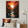 thumbnail image 1 of Designart "The Beauty Of Serene Lake Sunrises" Landscape Lake River Floater Framed Wall Decor, 1 of 5