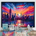 thumbnail image 1 of Designart "The Big Apple in Pop Art" City New York Floater Framed Wall Art Living Room, 1 of 7