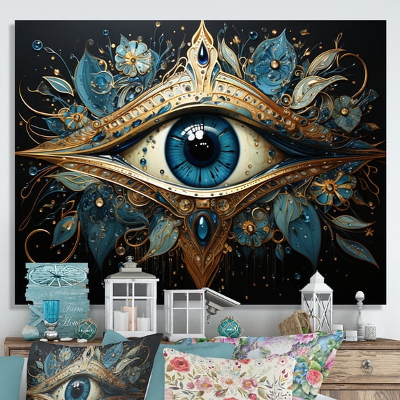Designart "The Blessings Eye Judaism s Hamsa I" Spiritual Canvas Wall Art