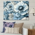 thumbnail image 1 of Designart "The Bliss Of Blue And Grey Poppies" Flowers Wall Art Living Room, 1 of 7