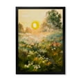 thumbnail image 1 of Designart 'The Blossoming Field With Sunrise' Farmhouse Framed Art Print, 1 of 4