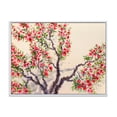 thumbnail image 1 of Designart 'The Blossoming Tree With Red Flowers I' Traditional Framed Canvas Wall Art Print, 1 of 1