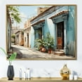 thumbnail image 1 of Designart "The Blue House Cuban Architecture II" Architecture Floater Framed Wall Decor, 1 of 7