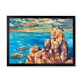 thumbnail image 1 of Designart 'The Blue Ocean By Rocky Cliffs I' Nautical & Coastal Framed Art Print, 1 of 4