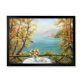 thumbnail image 1 of Designart 'The Blue Ocean View From Terrace' Nautical & Coastal Framed Art Print, 1 of 1