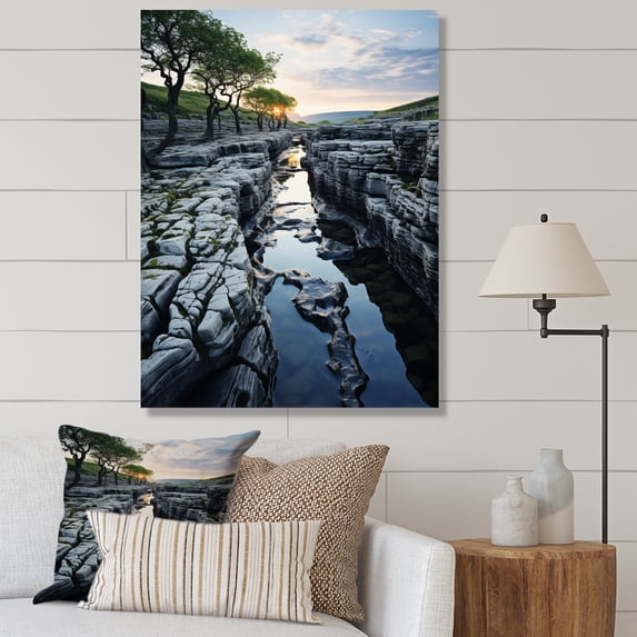 Designart "The Burren Cliff A Taste of Ireland I" Nautical & Beach Canvas Print