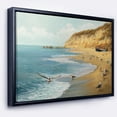thumbnail image 1 of Designart ' The Calm Beach ' Landscape Painting Framed Canvas Print, 1 of 3