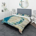 thumbnail image 1 of Designart 'The Calm Indigo Stripes' Geometric Duvet Cover Set, 1 of 4