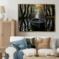 thumbnail image 1 of Designart "The Canal Canal Navigating I" Canals Floater Framed Wall Decor, 1 of 7