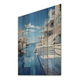 thumbnail image 1 of Designart "The Coastal Geometry of a Pier" Nautical & Beach Print on Natural Pine Wood, 1 of 5