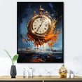 thumbnail image 1 of Designart "The Dali Watch Surrealistic Time II" Abstract Floater Framed Wall Art Living Room, 1 of 7