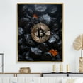 thumbnail image 1 of Designart "The Dark Elegance Of Bitcoin I" Fashion Bitcoin Floater Framed Canvas Art Print, 1 of 5