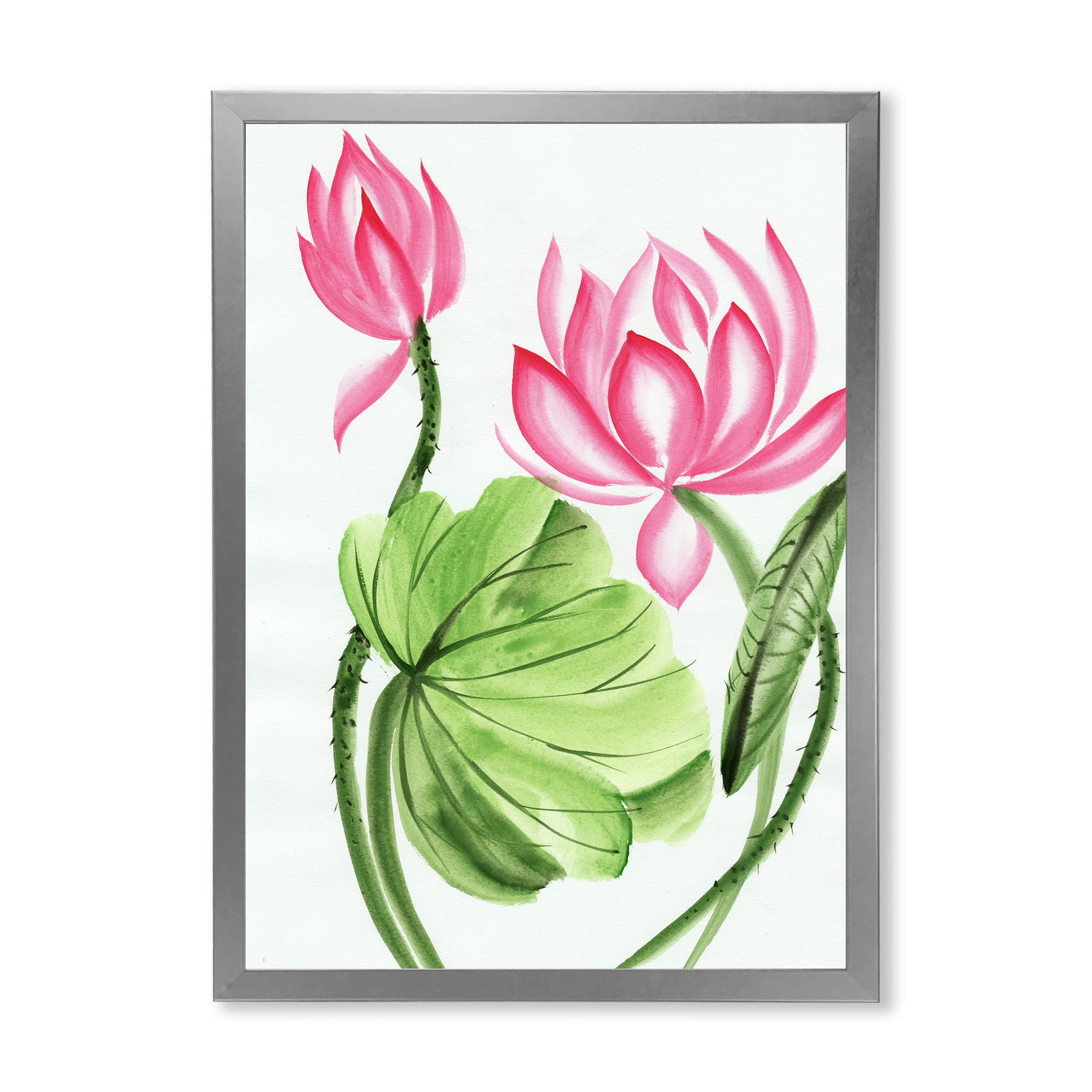 Designart 'The Dragonfly and Lotus II' Traditional Framed Art Print