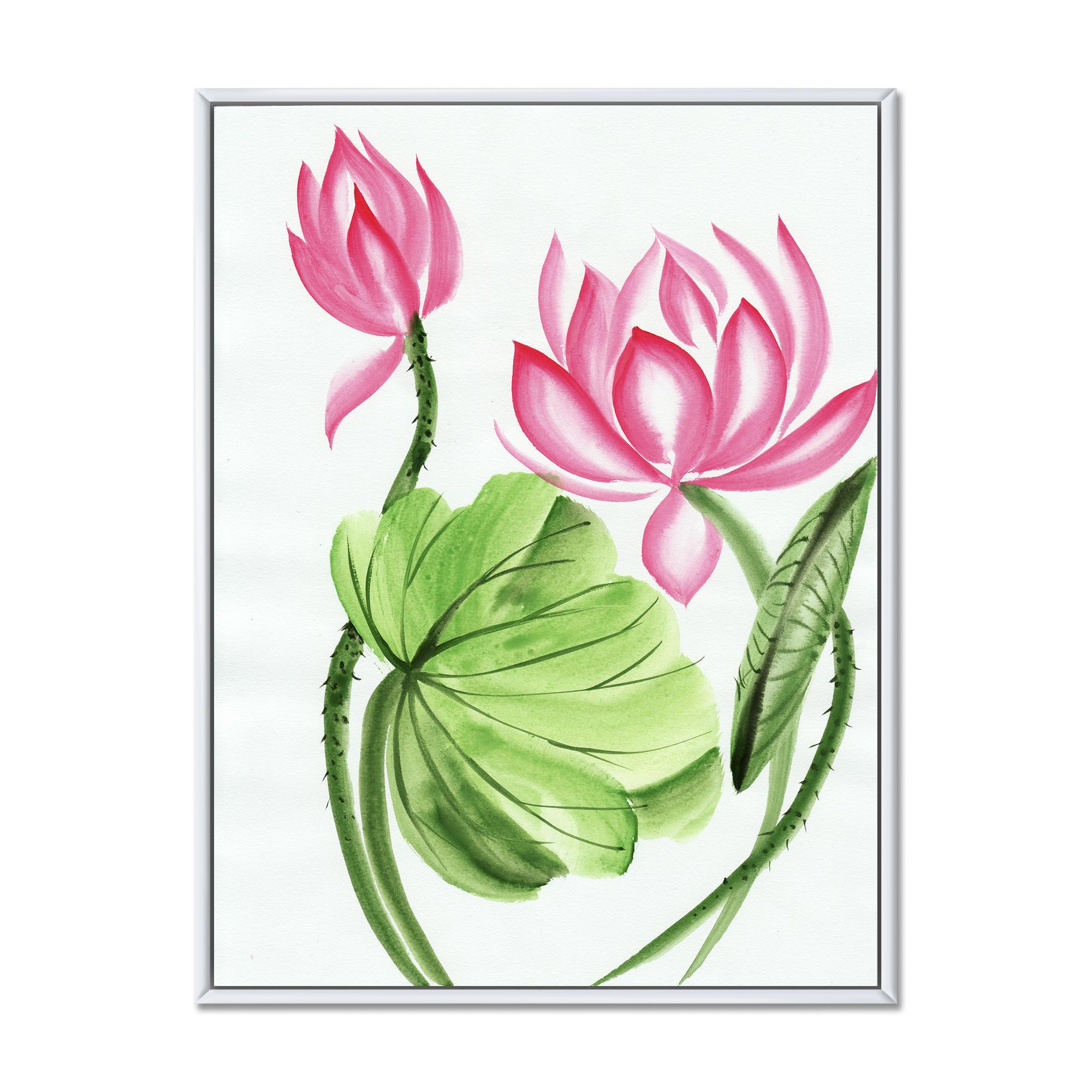 Designart 'The Dragonfly and Lotus II' Traditional Framed Canvas Wall Art Print