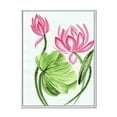 thumbnail image 1 of Designart 'The Dragonfly and Lotus II' Traditional Framed Canvas Wall Art Print, 1 of 5