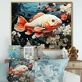 thumbnail image 1 of Designart "The Eloquent Dance Of Japanese Fish" Coastal Coral Under Water Floater Framed Wall Art Prints, 1 of 5