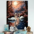 thumbnail image 1 of Designart "The Eternal Love Of Swans I" Animals Swans Canvas Wall Art, 1 of 7