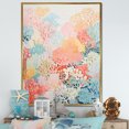 thumbnail image 1 of Designart "The Expressive Barrier Of The Coral Reef" Coastal Coral Under Water Floater Framed Wall Art Living Room, 1 of 5
