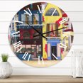 thumbnail image 1 of Designart 'The Facade Of The Buildings In A Cozy Streets' French Country Wall Clock, 1 of 5