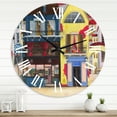 thumbnail image 1 of Designart 'The Facade Of The Buildings In A Cozy Streets' French Country Wall Clock, 1 of 5