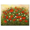 thumbnail image 1 of Designart ' The Fields of Red Wildflowers ' Traditional Canvas Wall Art Print, 1 of 4
