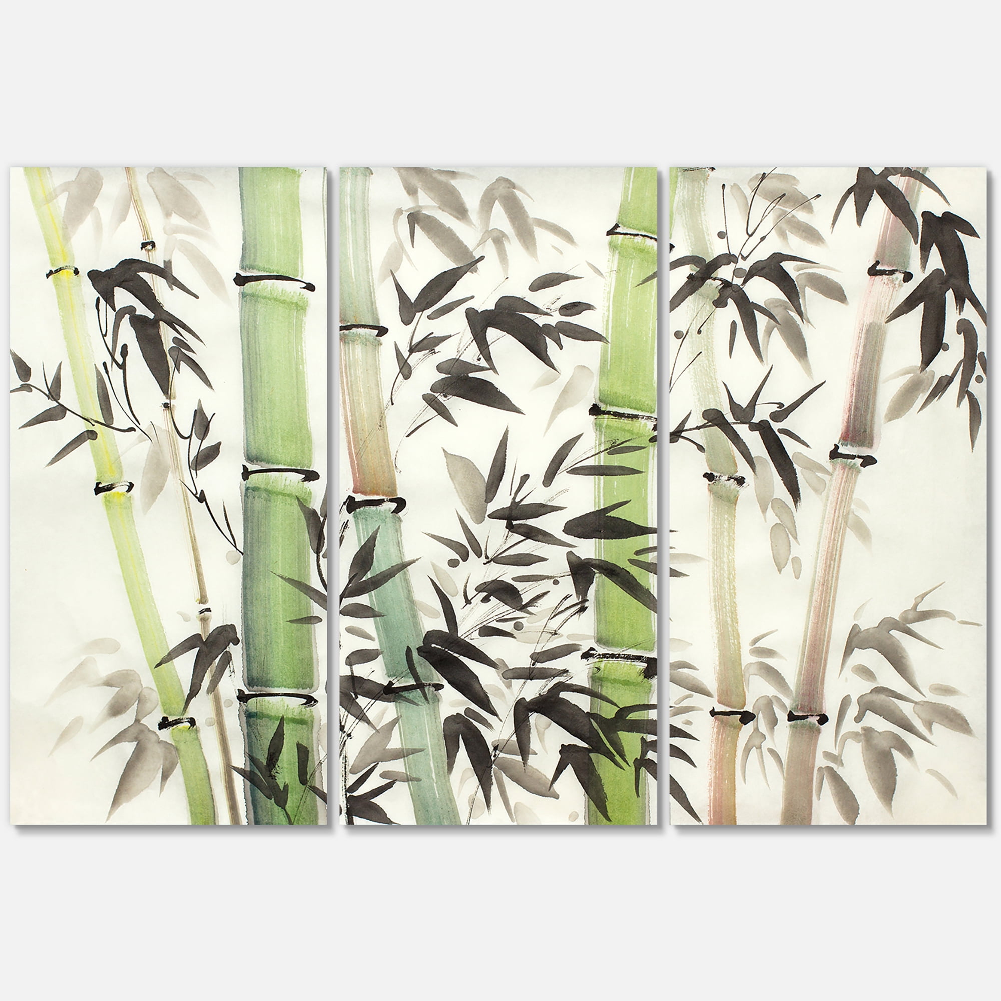 Designart ' The Forest of Bamboo Branches II ' Lake House Canvas Wall Art Print
