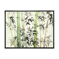 Designart 'The Forest of Bamboo Branches II' Lake House Framed Canvas Wall Art Print