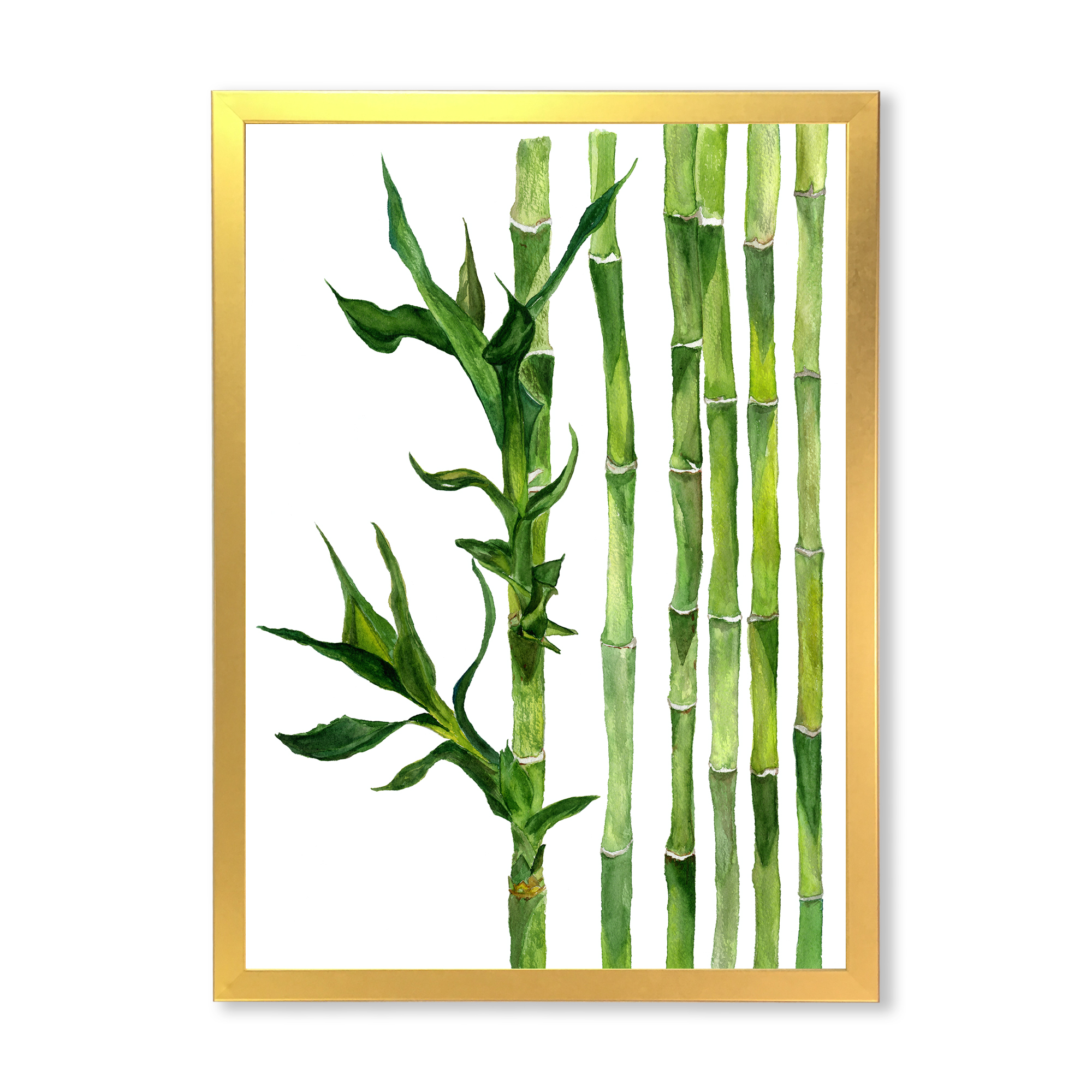 Designart 'The Forest of Bamboo Branches III' Tropical Framed Art Print