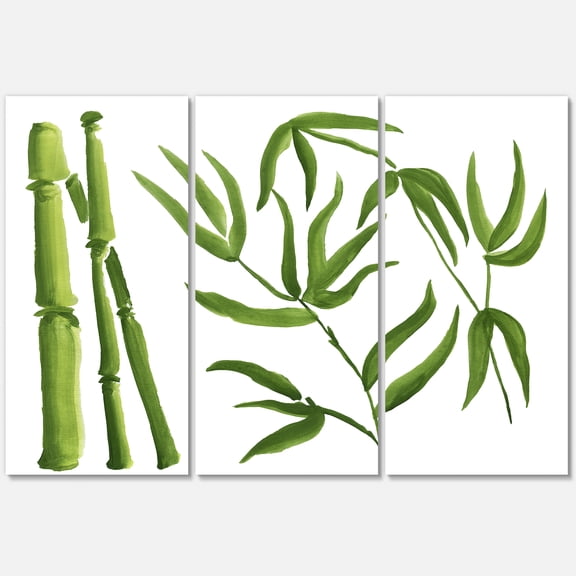 Designart ' The Forest of Bamboo Branches IV ' Tropical Canvas Wall Art Print