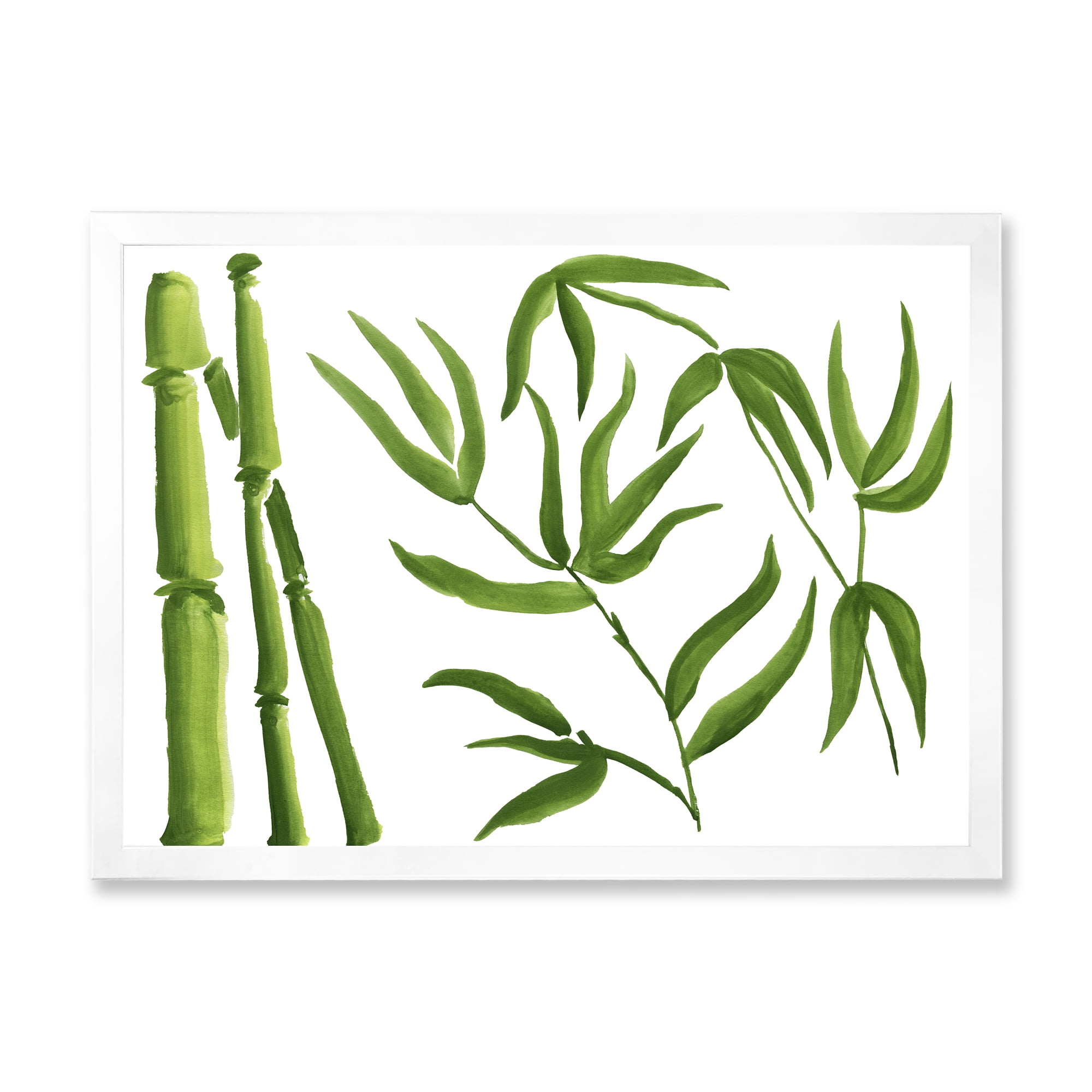 Designart 'The Forest of Bamboo Branches IV' Tropical Framed Art Print