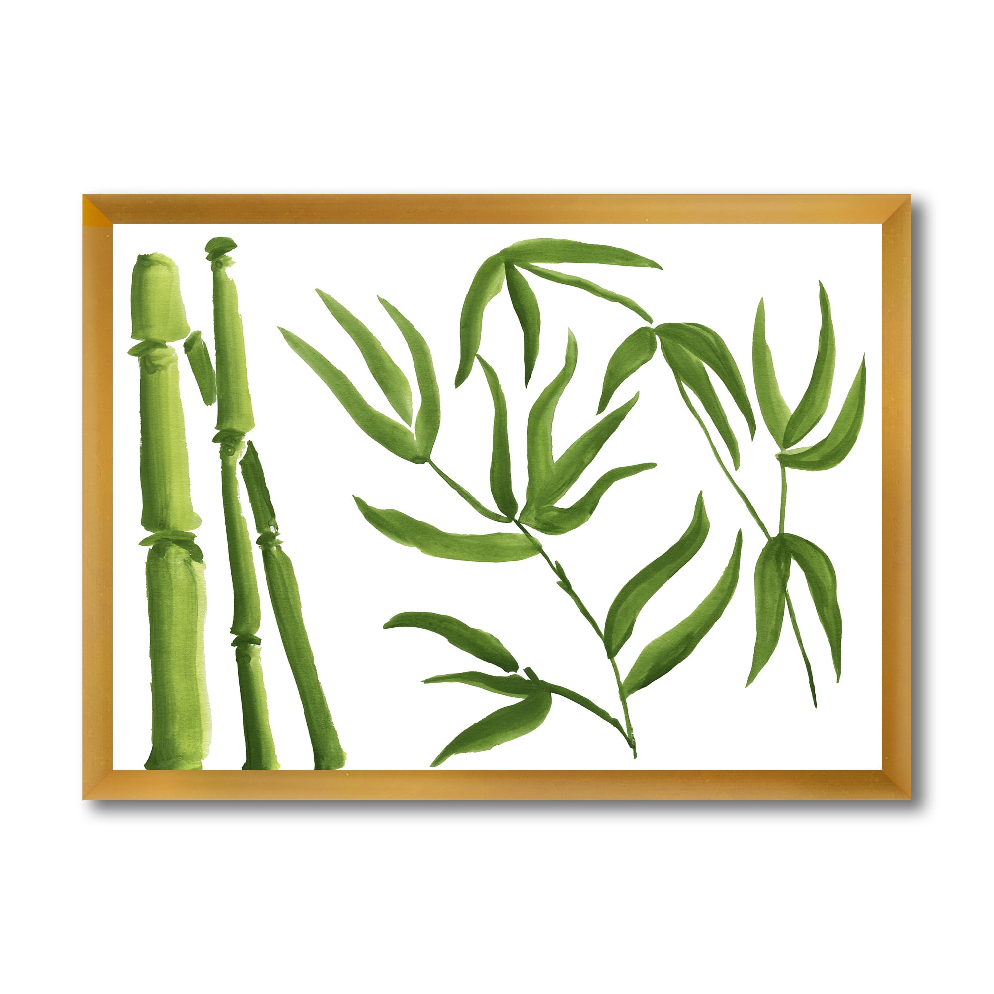 Designart 'The Forest of Bamboo Branches IV' Tropical Framed Art Print