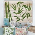 thumbnail image 1 of Designart 'The Forest of Bamboo Branches IV' Tropical Print on Natural Pine Wood, 1 of 5