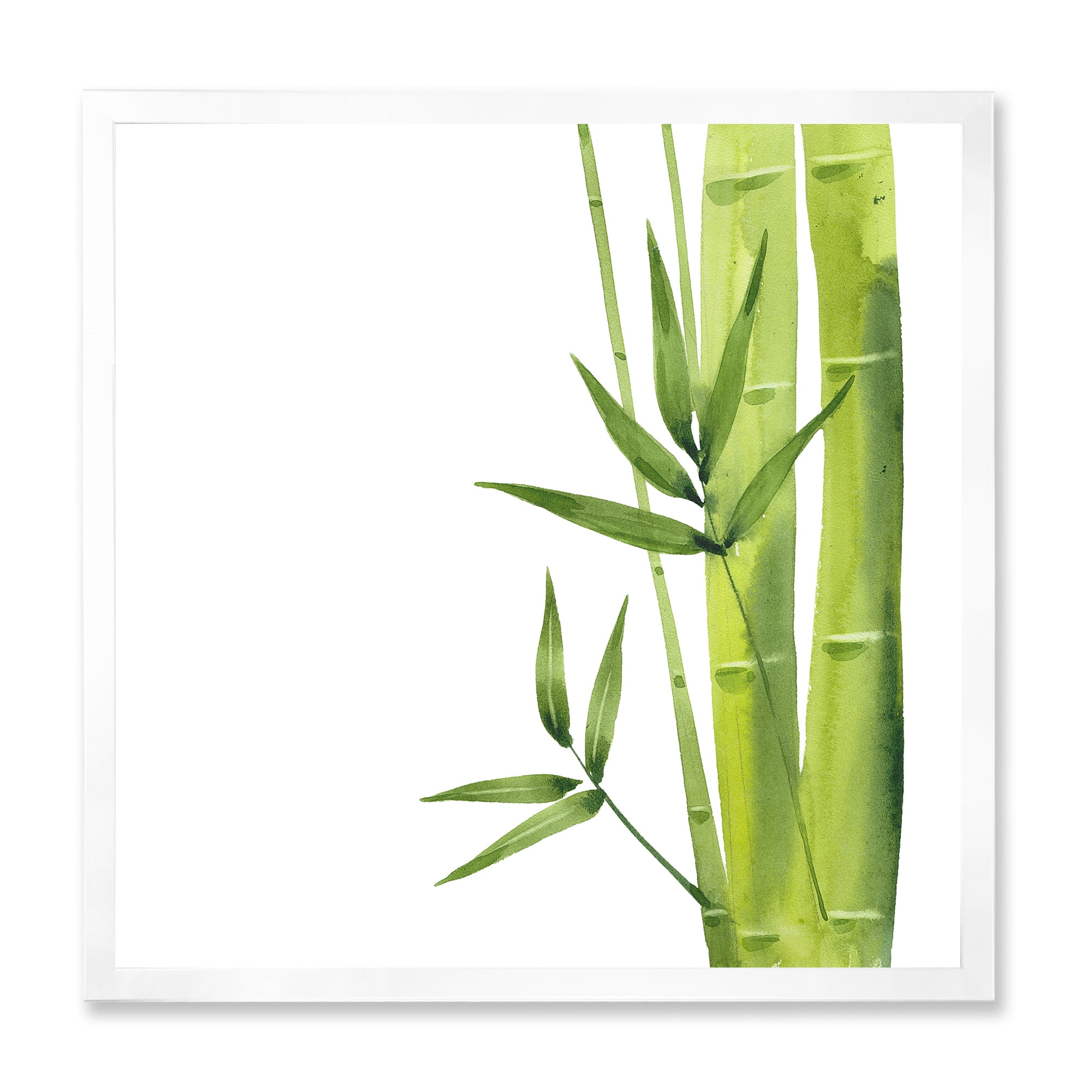 Designart 'The Forest of Bamboo Branches V' Tropical Framed Art Print