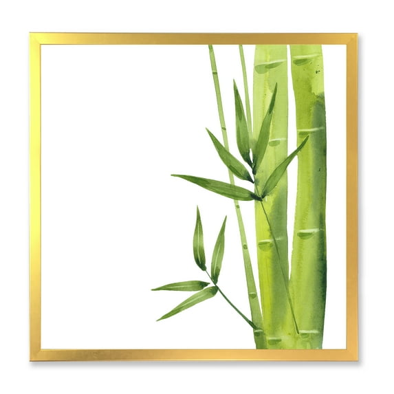 Designart 'The Forest of Bamboo Branches V' Tropical Framed Art Print