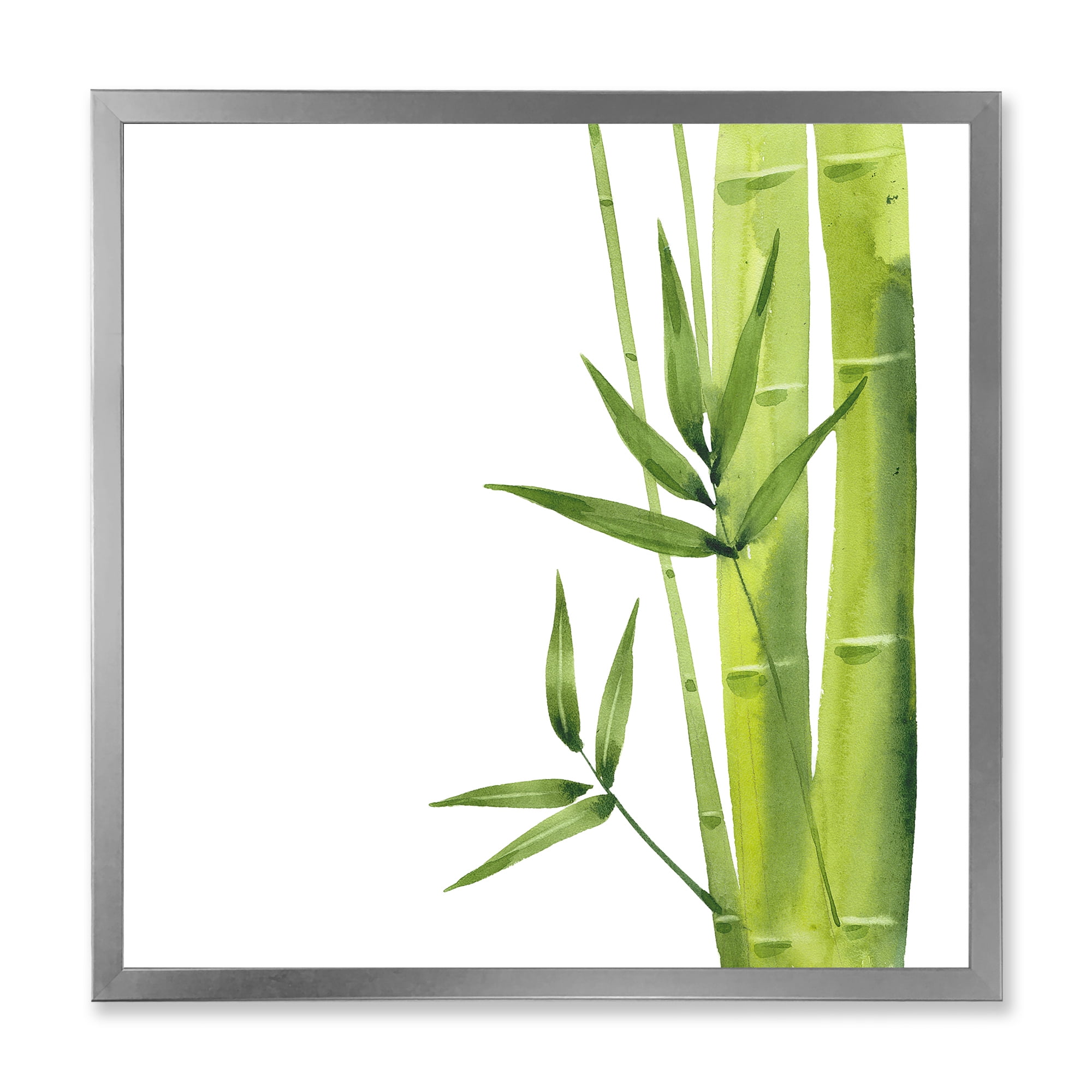 Designart 'The Forest of Bamboo Branches V' Tropical Framed Art Print