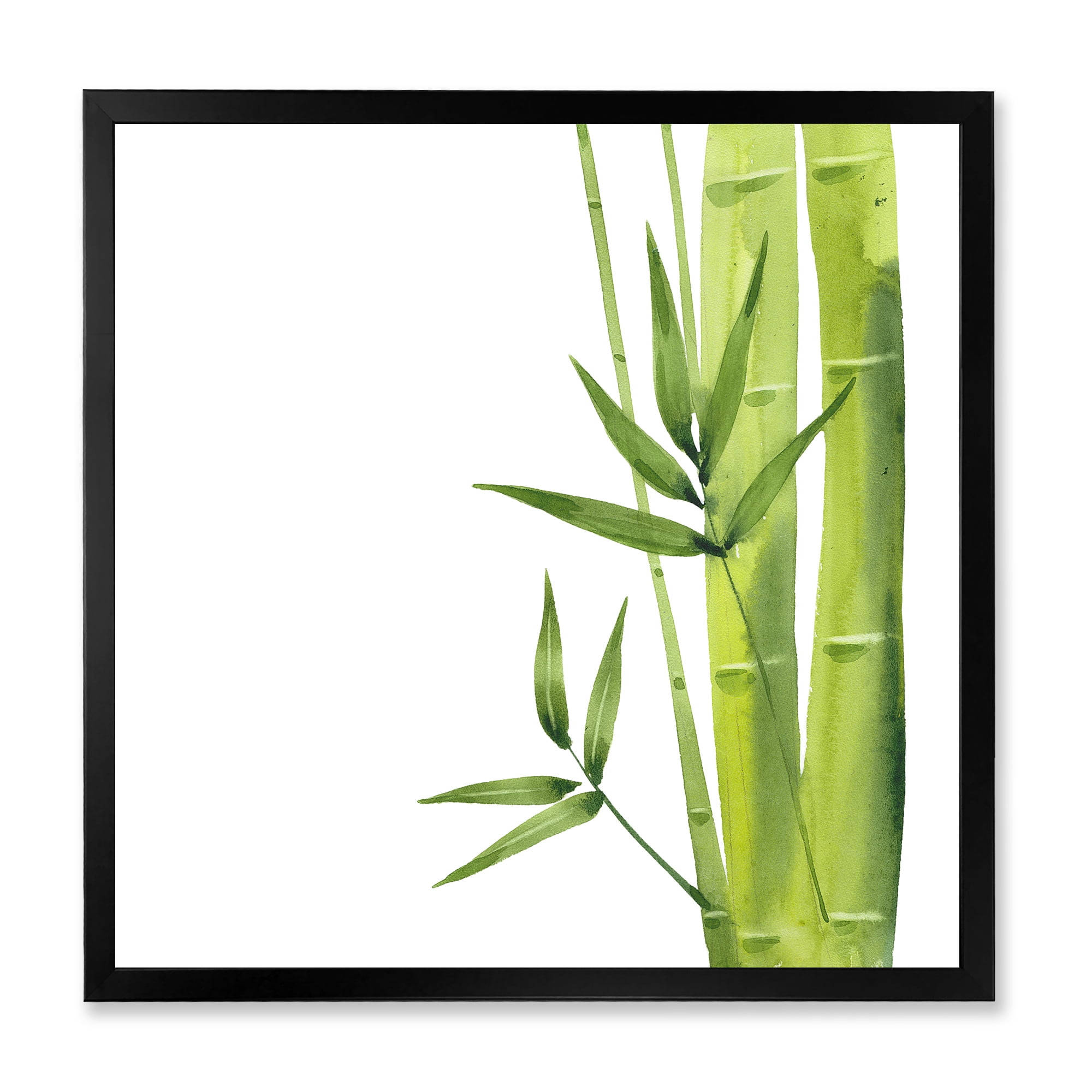 Designart 'The Forest of Bamboo Branches V' Tropical Framed Art Print