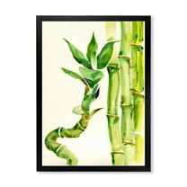 Designart 'The Forest of Bamboo Branches VI' Tropical Framed Art Print