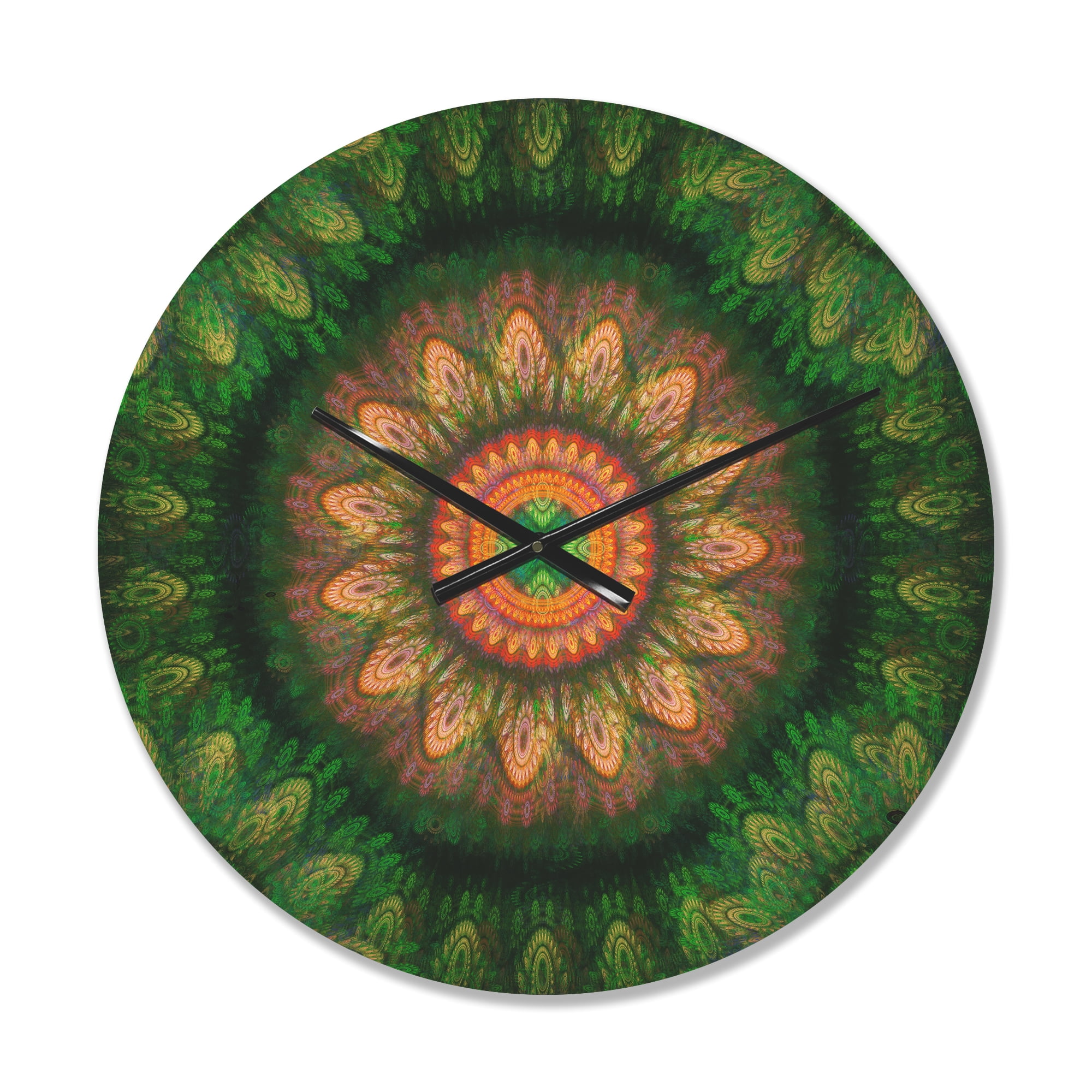 Designart 'The Fractal Pattern of The Gear System ' Modern Wood Wall Clock