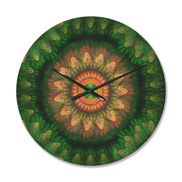 Designart 'The Fractal Pattern of The Gear System ' Modern Wood Wall Clock