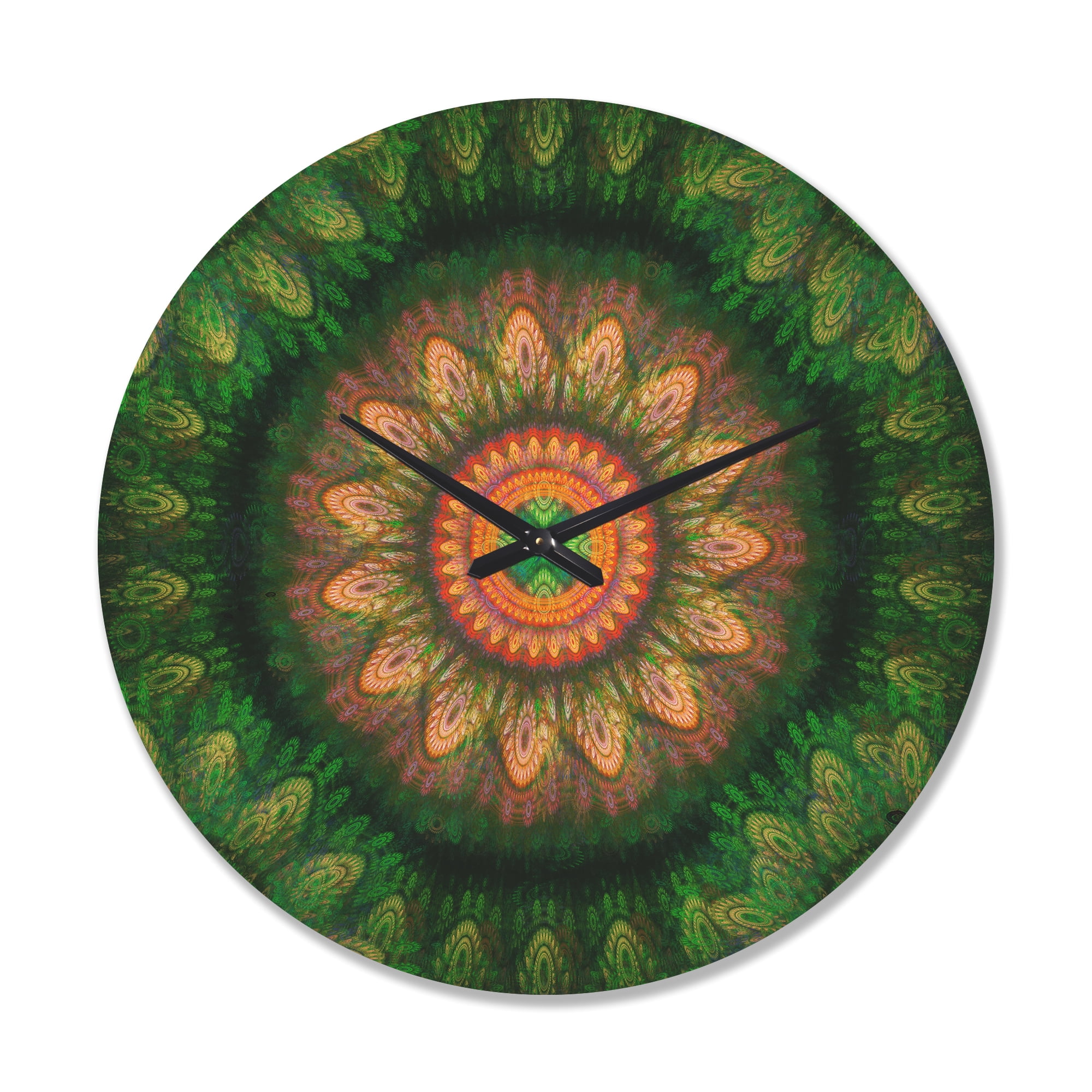 Designart 'The Fractal Pattern of The Gear System ' Modern Wood Wall Clock