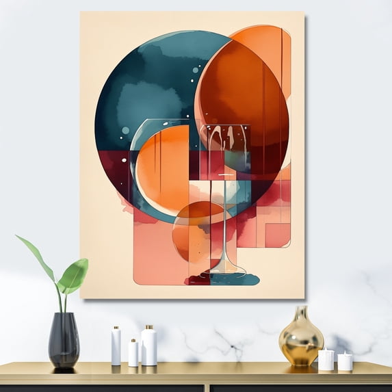 Designart "The Geometry Of Light IV" Modern Geometric Wall Art Print