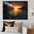 thumbnail image 1 of Designart "The Glimmering Waters at Sunset" Landscapes Floater Framed Wall Decor, 1 of 7
