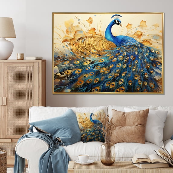 Designart "The Gold Great Pans A Masterpiece" Japanese Floater Framed Canvas Art Print