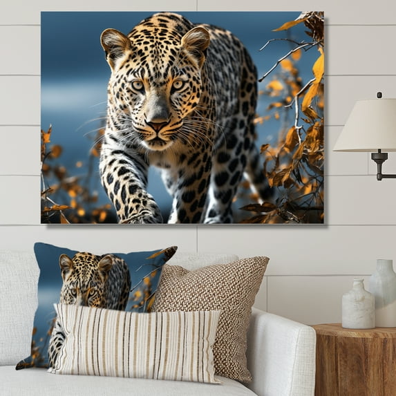Designart "The Graceful Beauty of a Sleek Leopard" Animals Wall Decor