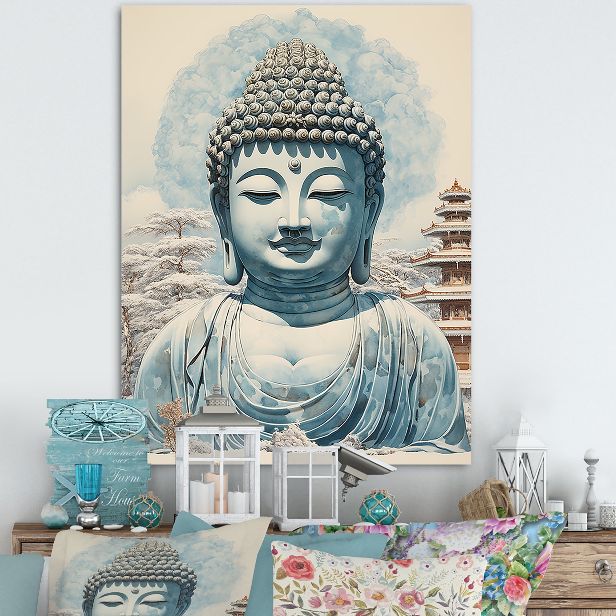 Designart "The Great Wave of Buddha A Masterpiece Unveiled" Spiritual