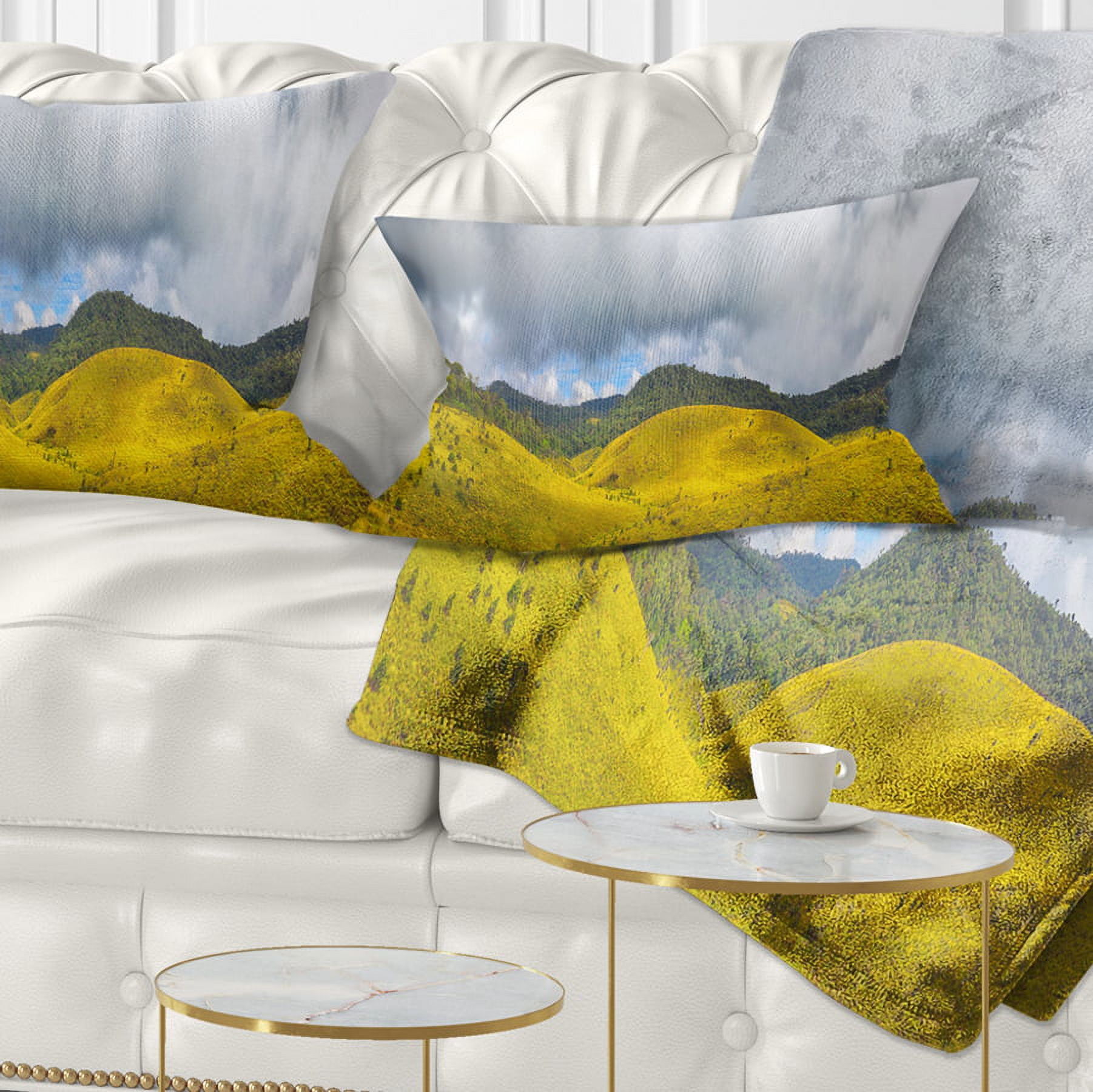 Designart The Horton Plains - Landscape Painting Throw Pillow - 12x20