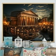 thumbnail image 1 of Designart "The Iconic Pantheon in Rome, Italy" Architecture Floater Framed Wall Decor, 1 of 7
