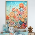 thumbnail image 1 of Designart "The Impressionistic Coral Reef Barrier" Coastal Coral Under Water Floater Framed Wall Art Living Room, 1 of 5